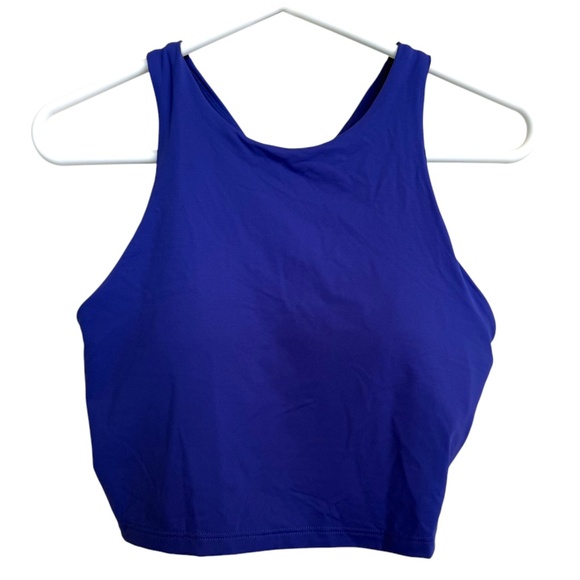 NWOT Athleta Conscious Crop Bikini Top in Yatch Blue - Picture 6 of 6